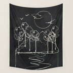 Minimalist Mountains 5 Wall Tapestry Gallery Image 4