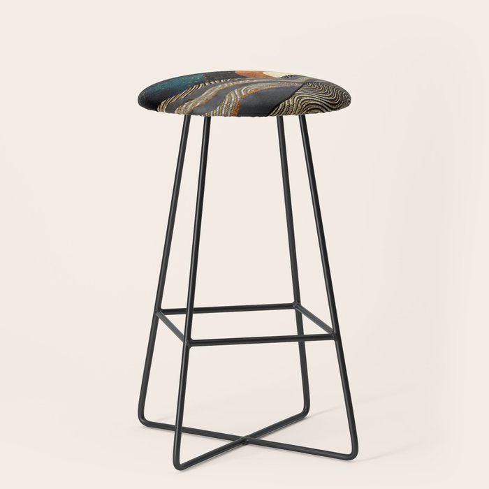 Gold & Silver Fields Stool Gallery Image 1
