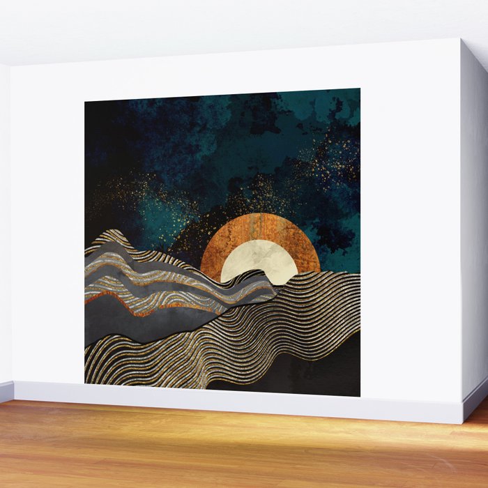 Gold & Silver Fields Wall Mural Gallery Image 2