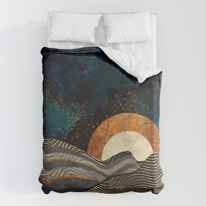 Gold & Silver Fields Duvet Cover Gallery Image 6