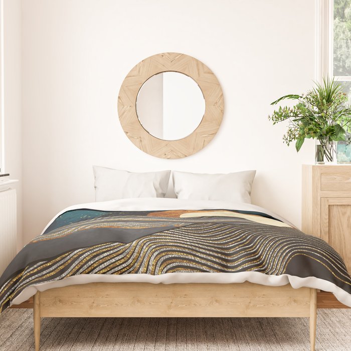 Gold & Silver Fields Duvet Cover Gallery Image 3