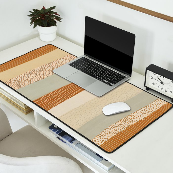 Neutral Abstract Pattern #5 Desk Mat Gallery Image 2