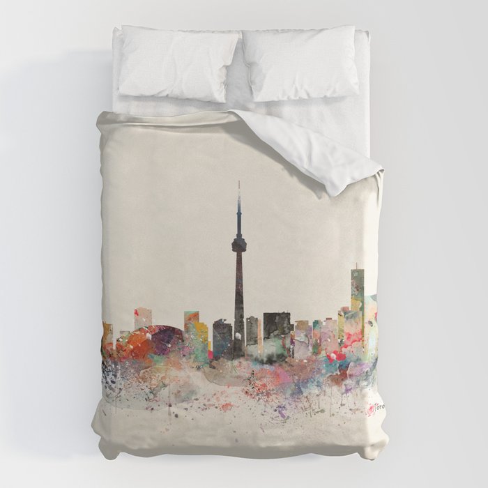 toronto skyline Duvet Cover Gallery Image 1