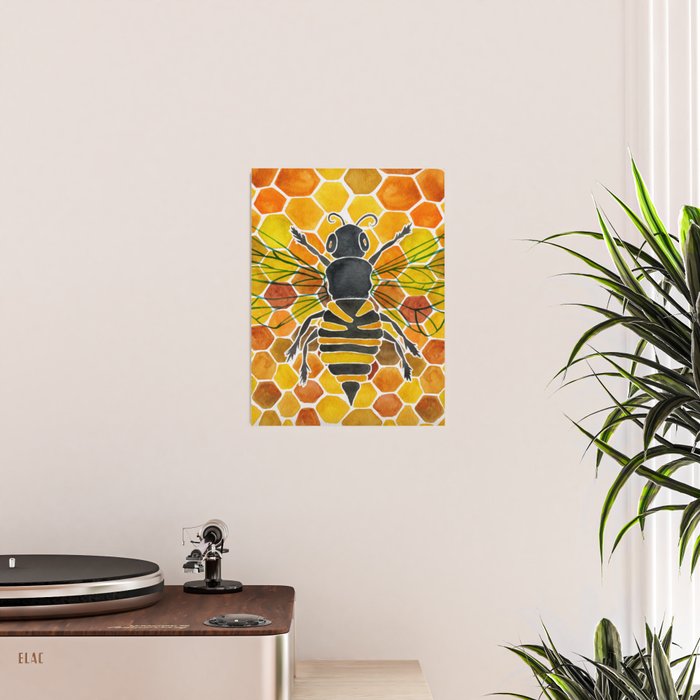 Bee & Honeycomb Poster Gallery Image 2