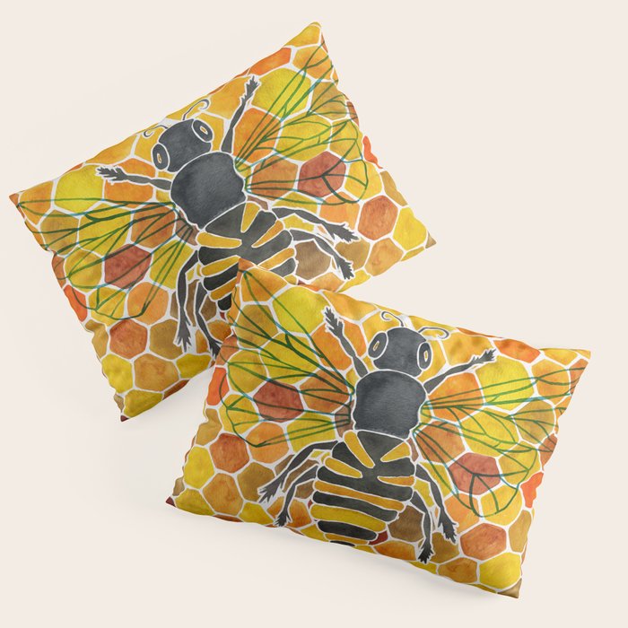 Bee & Honeycomb Pillow Sham Gallery Image 1