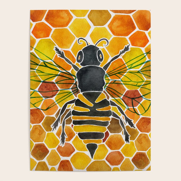 Bee & Honeycomb Poster Gallery Image 4