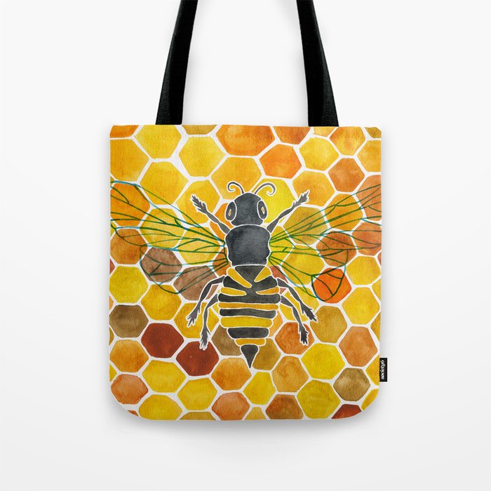 Bee & Honeycomb Tote Bag Gallery Image 1
