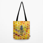 Bee & Honeycomb Tote Bag Gallery Image 2