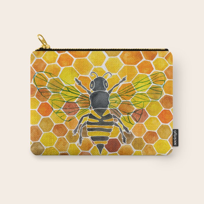 Bee & Honeycomb Carry All Pouch Gallery Image 1
