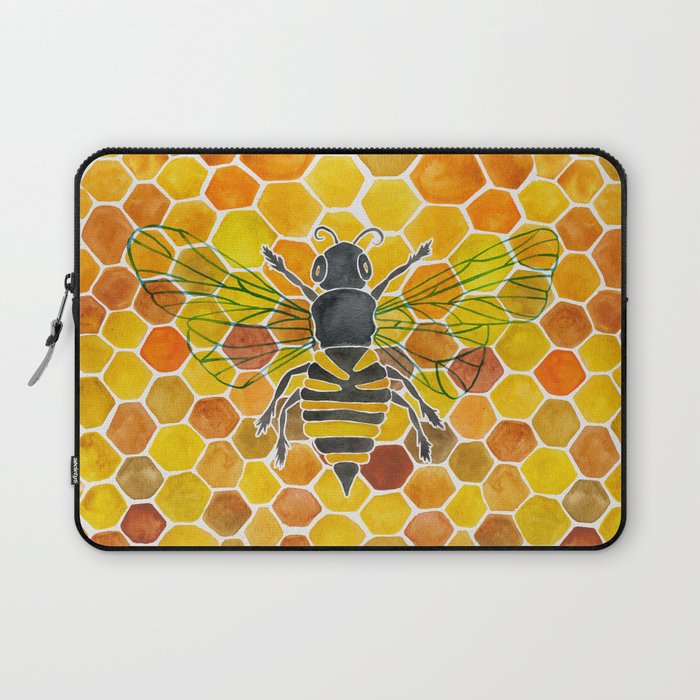 Bee & Honeycomb Laptop Sleeve Gallery Image 1