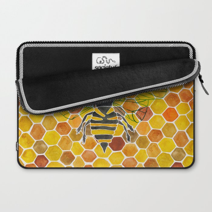 Bee & Honeycomb Laptop Sleeve Gallery Image 2