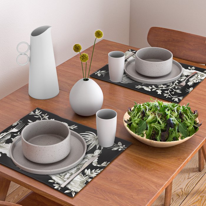 Black & White Chinoiserie Placemat Gallery Image 2