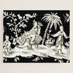 Black & White Chinoiserie Jigsaw Puzzle Gallery Image 1