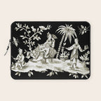Black & White Chinoiserie Laptop Sleeve Gallery Image 1