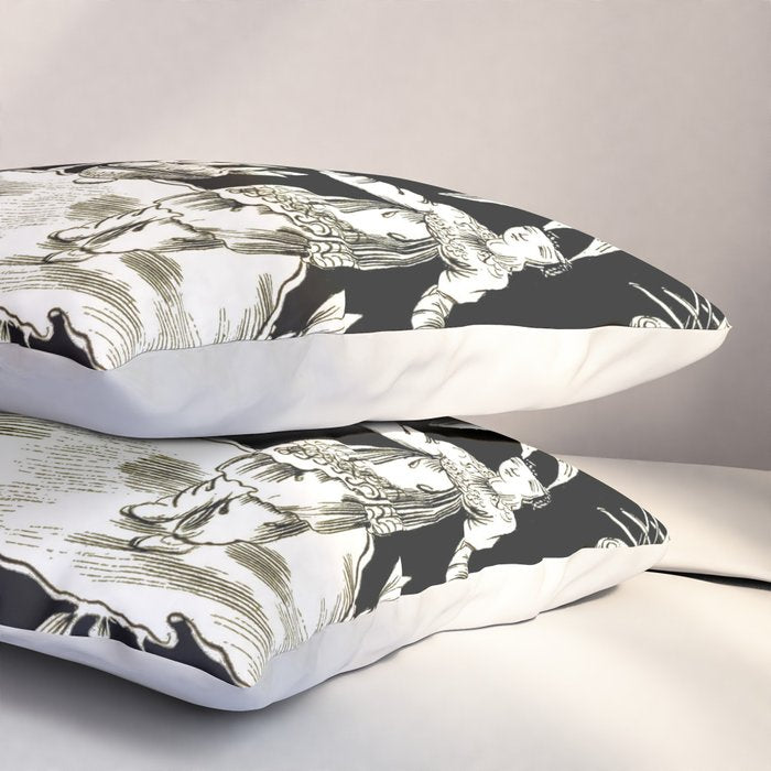 Black & White Chinoiserie Pillow Sham Gallery Image 3