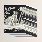Black & White Chinoiserie Wrapping Paper Gallery Image 3