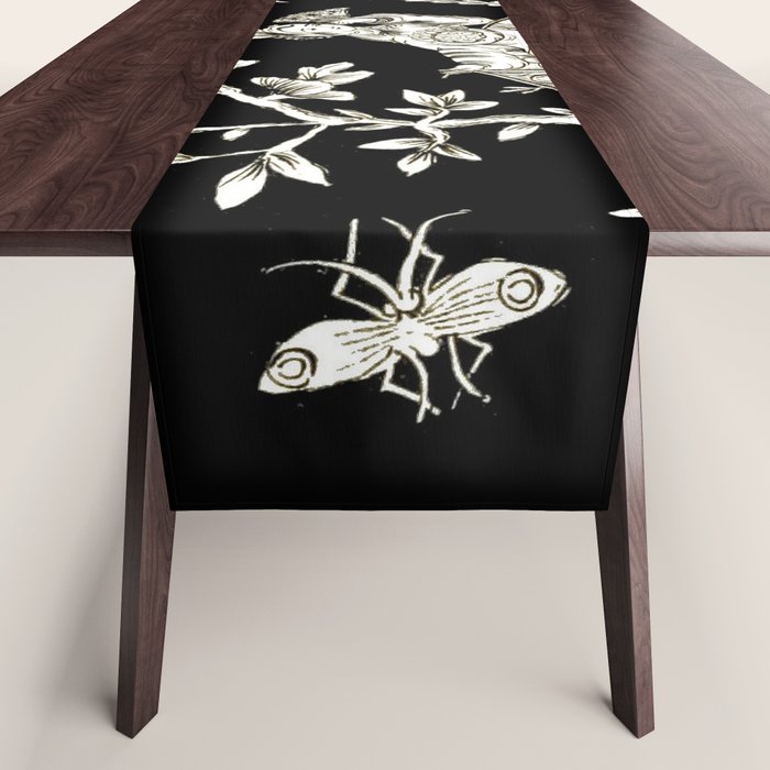 Black & White Chinoiserie Table Runner Gallery Image 1