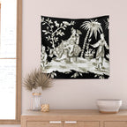 Black & White Chinoiserie Wall Tapestry Gallery Image 2