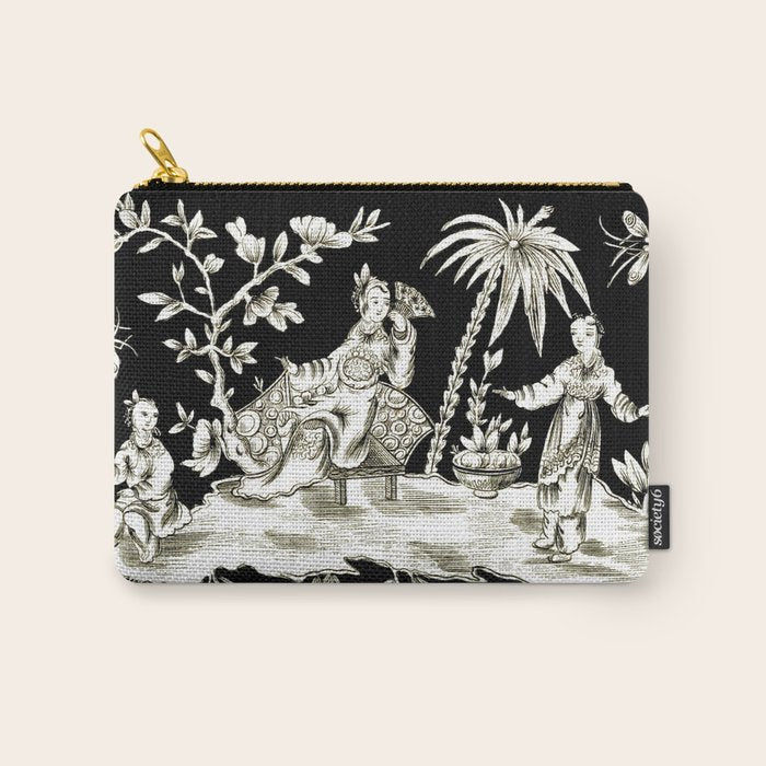 Black & White Chinoiserie Carry All Pouch Gallery Image 1