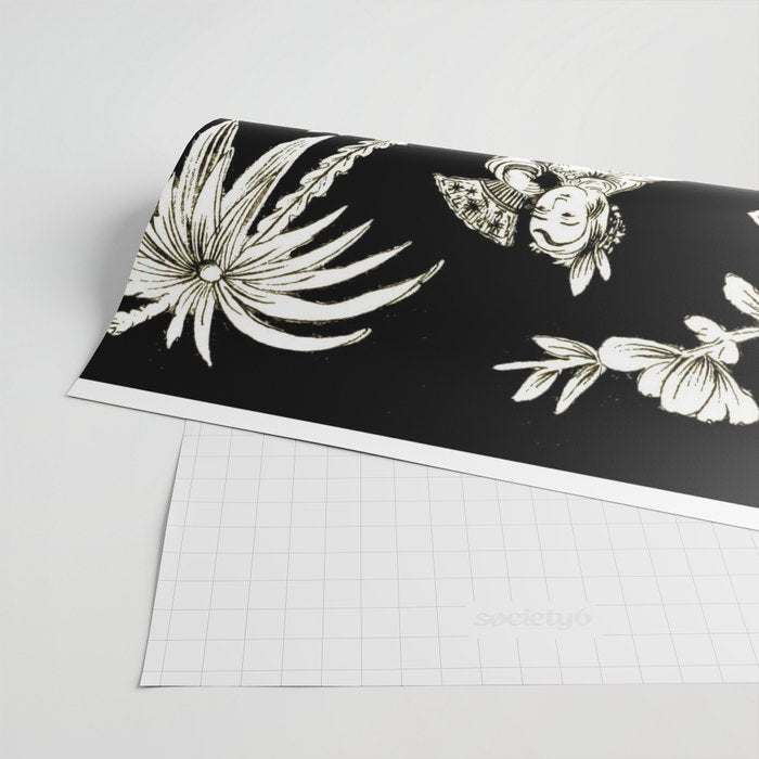 Black & White Chinoiserie Wrapping Paper Gallery Image 2