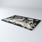 Black & White Chinoiserie Rug Gallery Image 3
