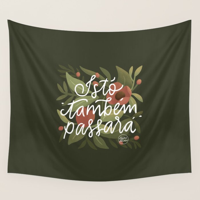 This too shall pass - Lettering Phrase Wall Tapestry Gallery Image 1