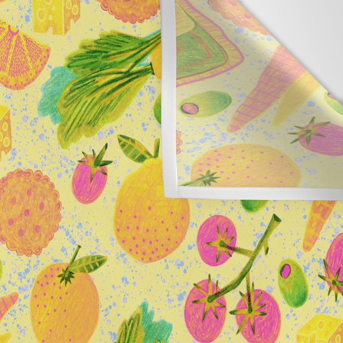 Kitchen Snacks & Apps in Butter Yellow Wall Tapestry Gallery Image 3