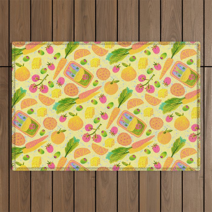 Kitchen Snacks & Apps in Butter Yellow Outdoor Rug Gallery Image 1