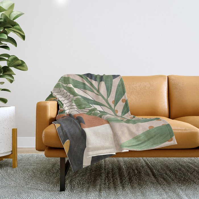 Nature Geometry XV Throw Blanket Gallery Image 1