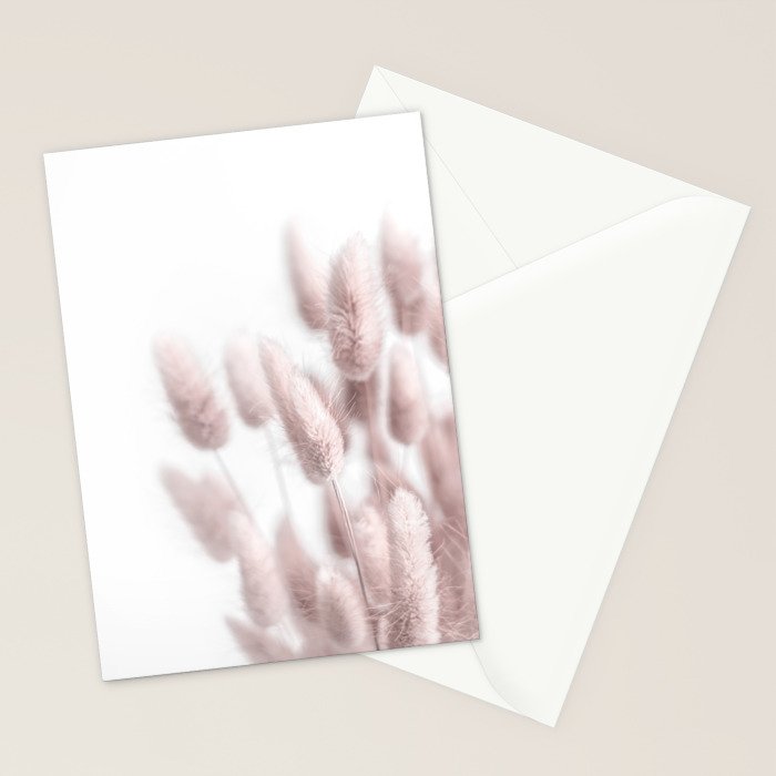 Pink Bunny Tails Stationery Card Gallery Image 2
