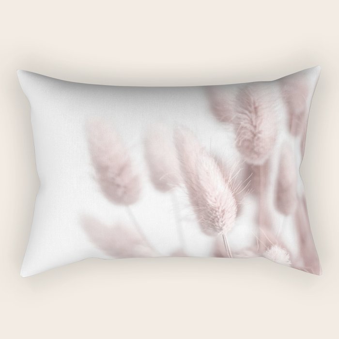 Pink Bunny Tails Rectangular Pillow Gallery Image 1