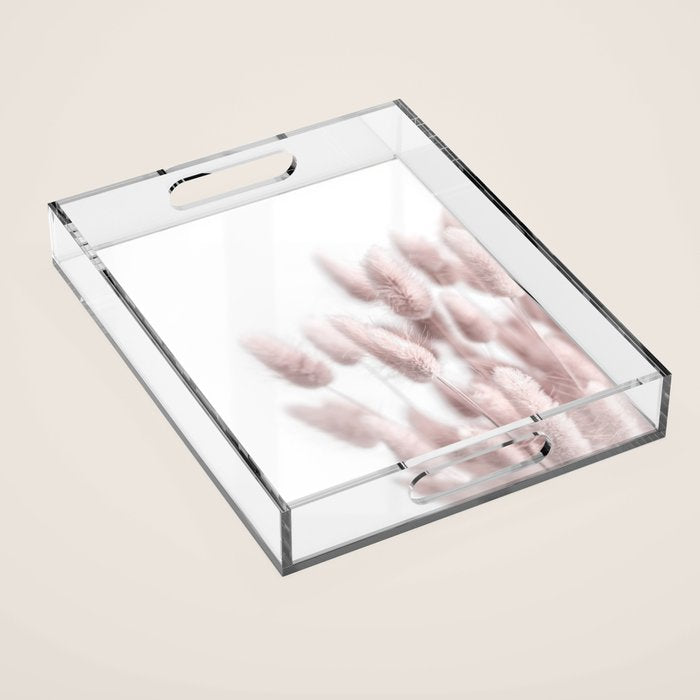 Pink Bunny Tails Acrylic Tray Gallery Image 1