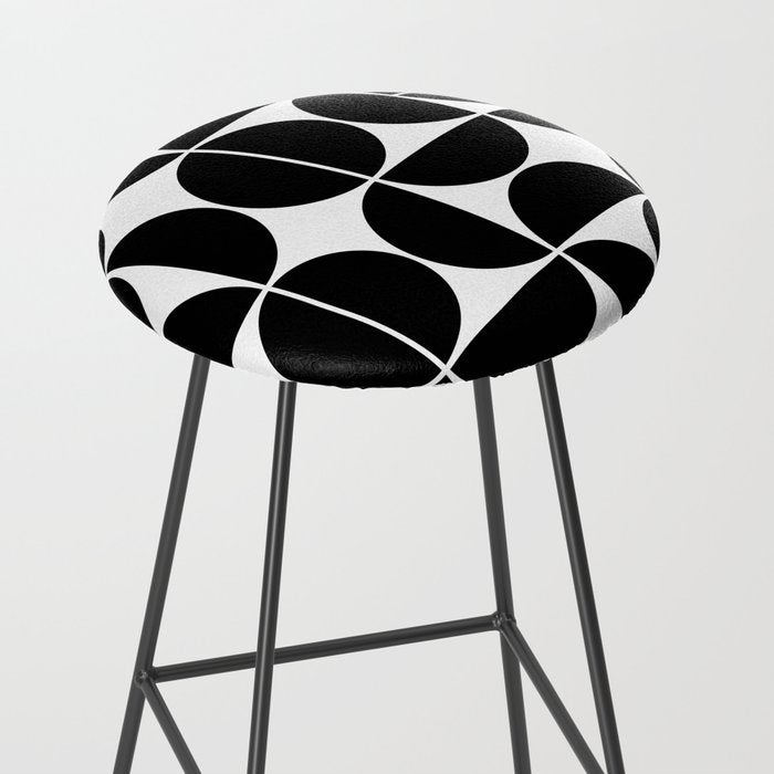 Mid Century Modern Geometric 04 Black Stool Gallery Image 2