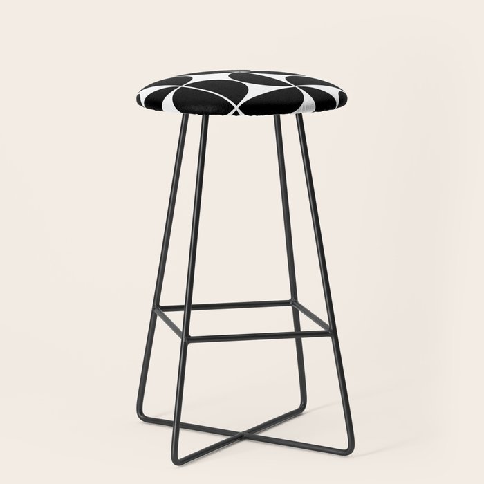 Mid Century Modern Geometric 04 Black Stool Gallery Image 1