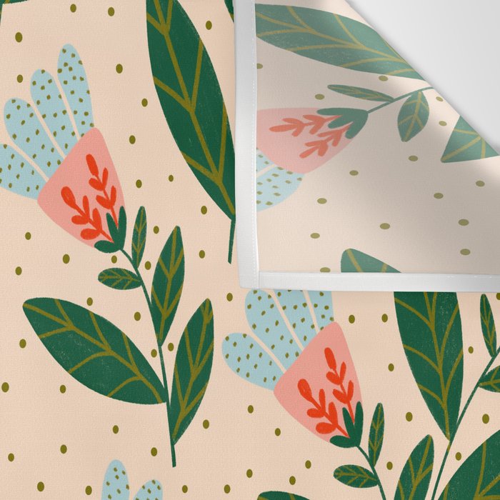 Whimsical Spring Floral  Wall Tapestry Gallery Image 3