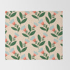Whimsical Spring Floral  Throw Blanket Gallery Image 2