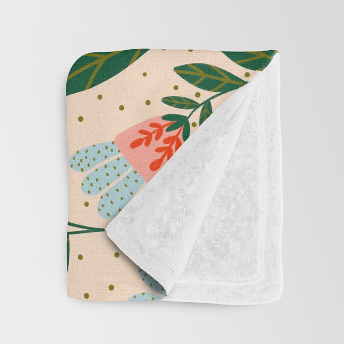 Whimsical Spring Floral  Throw Blanket Gallery Image 3