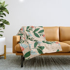 Whimsical Spring Floral  Throw Blanket Gallery Image 1