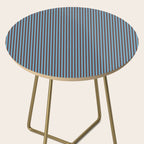 Narrow Stripes Vertical Pattern in Eclectic Brown and Blue Side Table Gallery Image 2