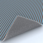 Narrow Stripes Vertical Pattern in Eclectic Brown and Blue Rug Gallery Image 4
