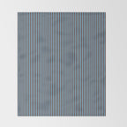 Narrow Stripes Vertical Pattern in Eclectic Brown and Blue Throw Blanket Gallery Image 2