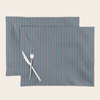 Narrow Stripes Vertical Pattern in Eclectic Brown and Blue Placemat Gallery Image 1