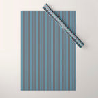 Narrow Stripes Vertical Pattern in Eclectic Brown and Blue Wrapping Paper Gallery Image 1