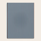 Narrow Stripes Vertical Pattern in Eclectic Brown and Blue Notebook Gallery Image 4