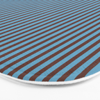 Narrow Stripes Vertical Pattern in Eclectic Brown and Blue Bath Mat Gallery Image 3
