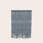 Narrow Stripes Vertical Pattern in Eclectic Brown and Blue Wall Hanging Gallery Image 1