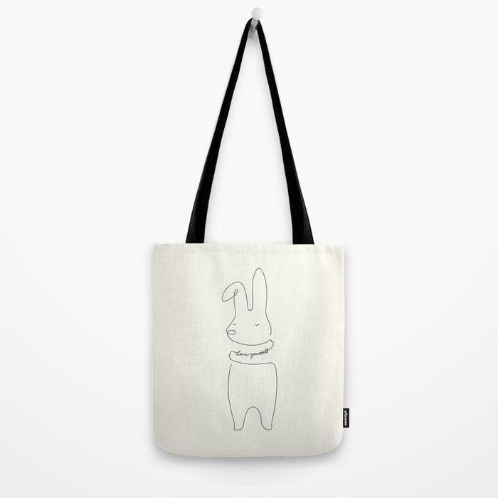 Love Yourself - Bunny Tote Bag Gallery Image 2