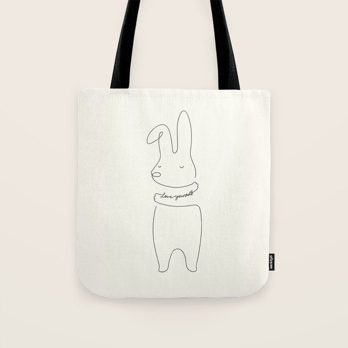 Love Yourself - Bunny Tote Bag Gallery Image 1