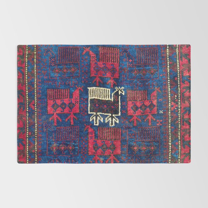 Baluch Khorasan Northeast Persian Bag Face Print With Birds Rug Gallery Image 2