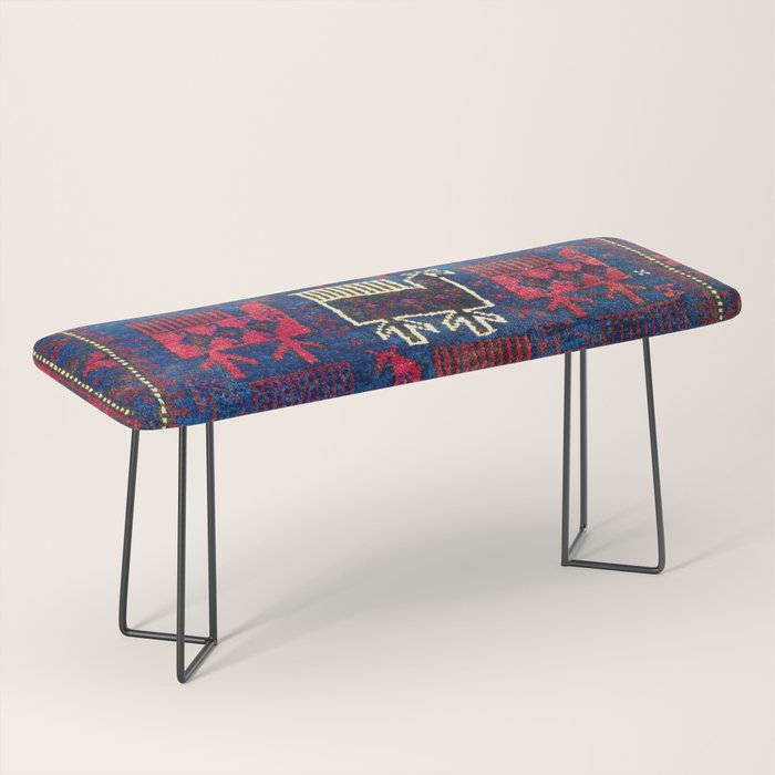 Baluch Khorasan Northeast Persian Bag Face Print With Birds Bench Gallery Image 1